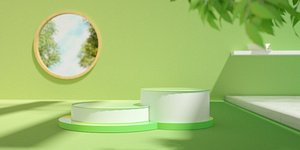 C4D Green Spring artistic 3D