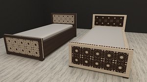 3D model single bed