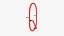 Neon Red Alphabet Q