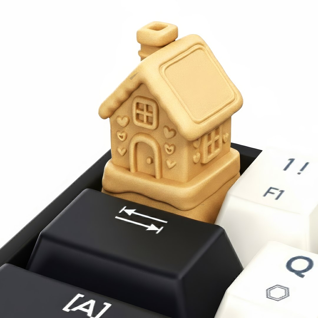 Free 3D Gingerbread House Keycap For Mechanical Keyboard 3D Print Model ...