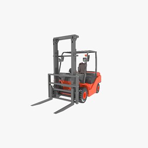 3d 3ds forklift industrial lift