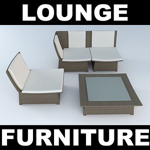 woven furniture 3d model