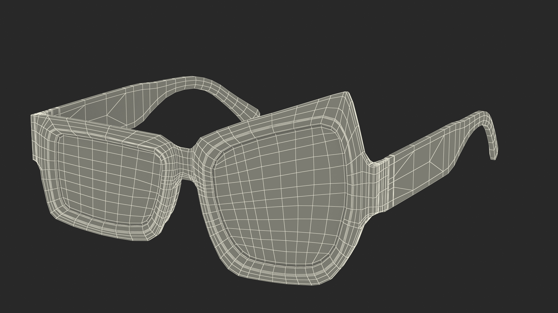 Asymmetrical Sunglasses Black 3D Model - TurboSquid 2203137