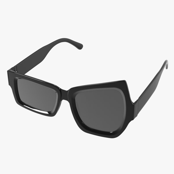 modelo 3d Gafas De Sol Asimétricas Negro - TurboSquid 2203137