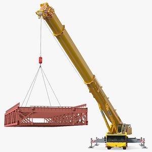 Mobile Crane Liebherr With Load Rigged