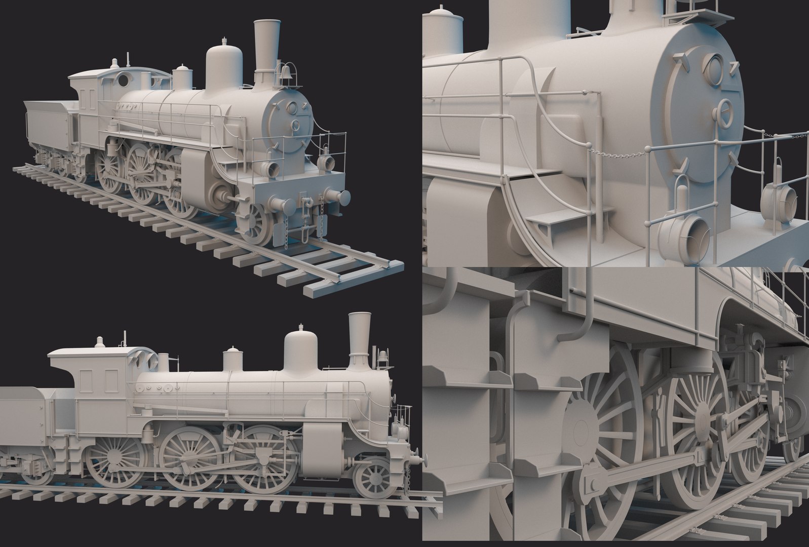 Train Signpost Station Low-poly 3D Model - TurboSquid 1594974