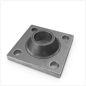 Square Flange Metal Armor PBR 3D