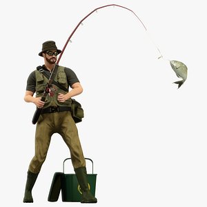 Male Fisherman Animated HQ Standard License