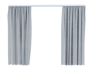 decoration curtains fabric 3D model