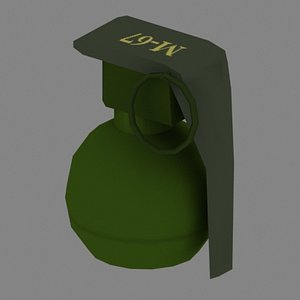free m-67 hand grenade 3d model