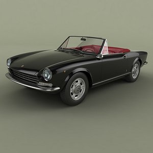 1967 fiat 124 spider 3D model