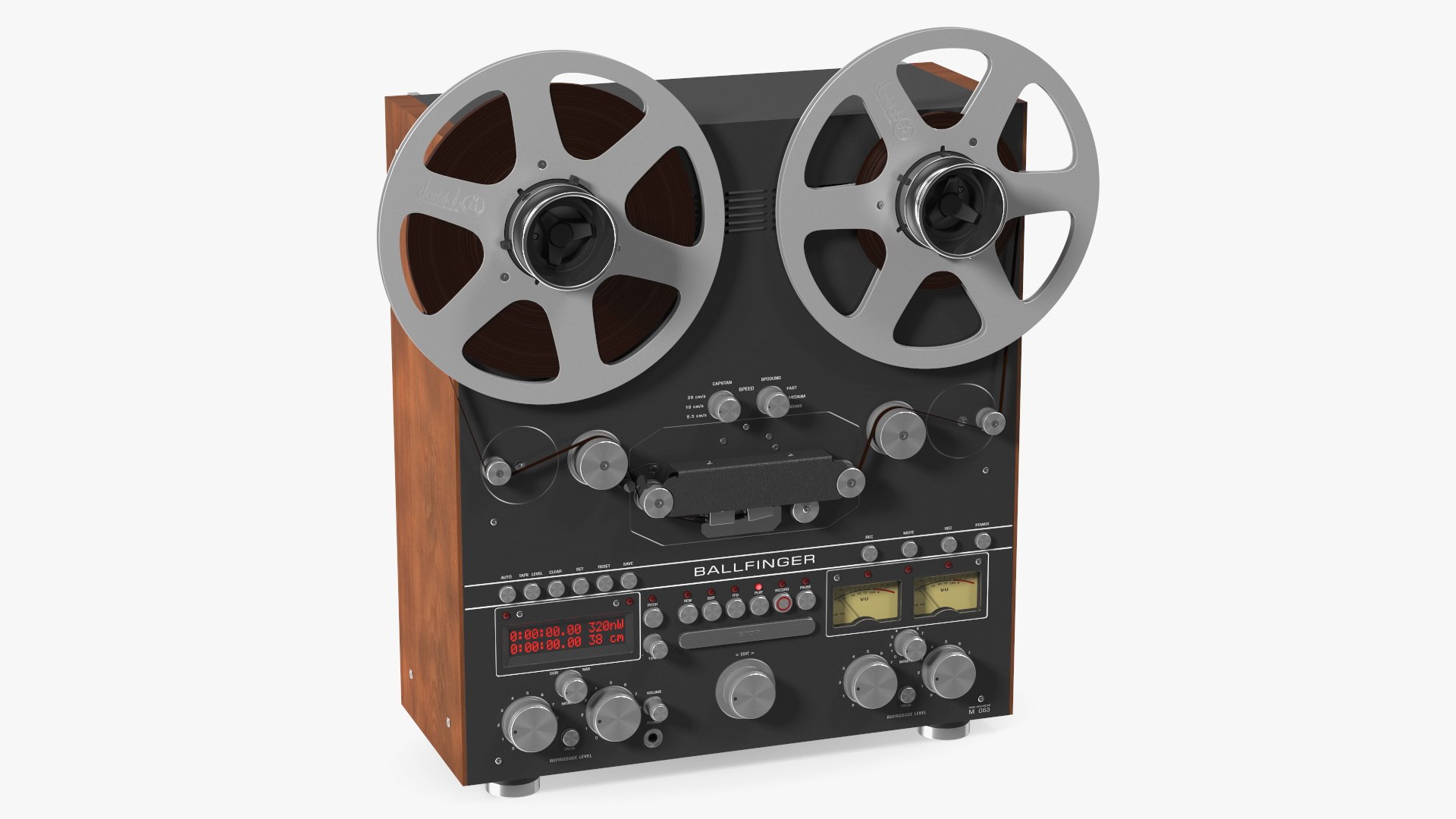 Open Reel Tape Machine M 063 H5 Black 3D model preview