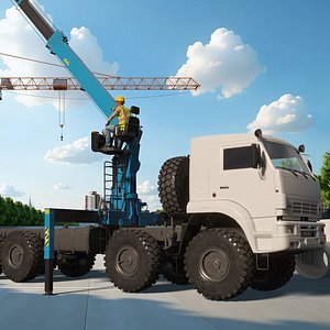 Manipulator Crane on Truck with Operator