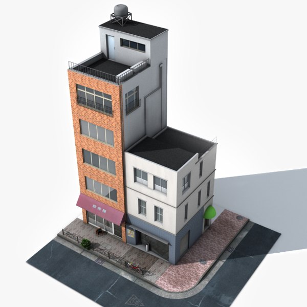3d lwo japan building tokio