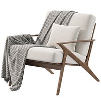 Cavett Wood Frame Armchair by Crate  Barrel
