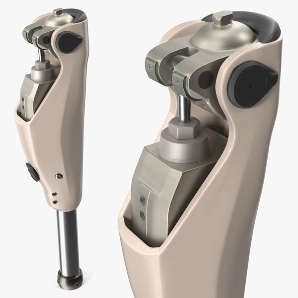 modelo 3d Rodilla protésica beige controlada por microprocesador ...