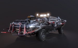 3D apocalyptic car model
