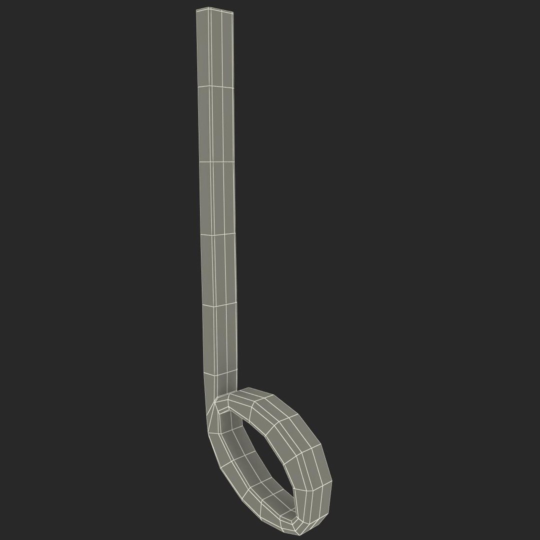 3d model half note musical sign