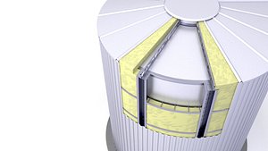 3D thermal insulation silo model