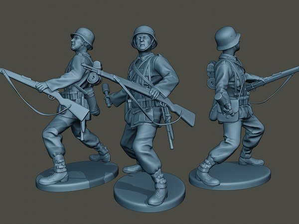 German soldiers ww2 g3 3D model - TurboSquid 1497682