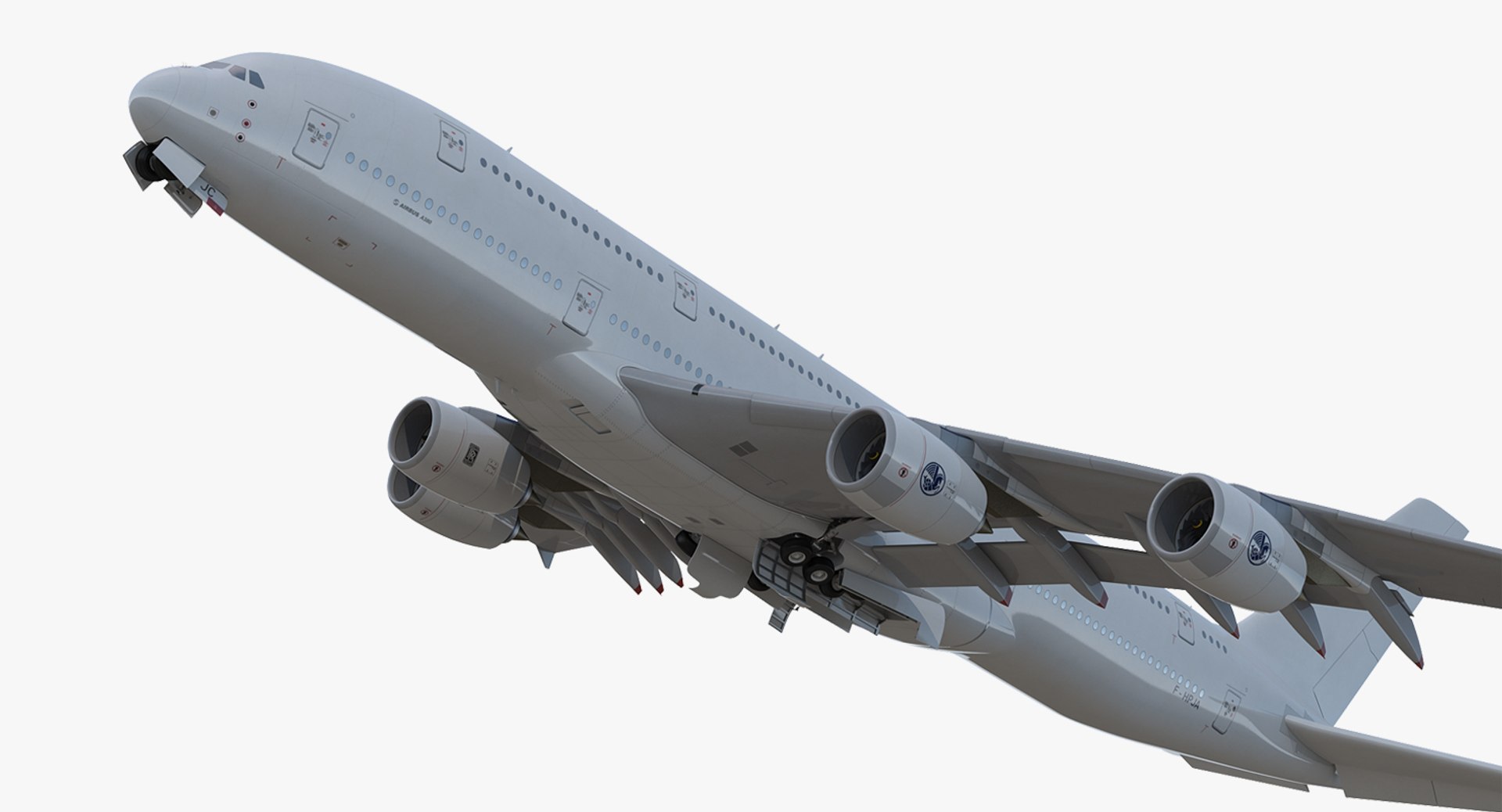 Airbus A380-1000 Generic Rigged 3D model preview