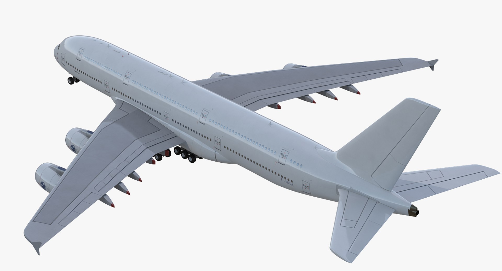 Airbus A380-1000 Generic Rigged 3D model