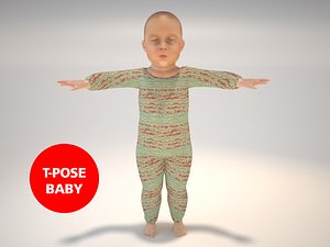 baby realistic sweet 3d obj