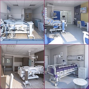 3D 1 medical patient room model