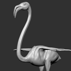 Flamingo vfx zbrush sculpture digital
