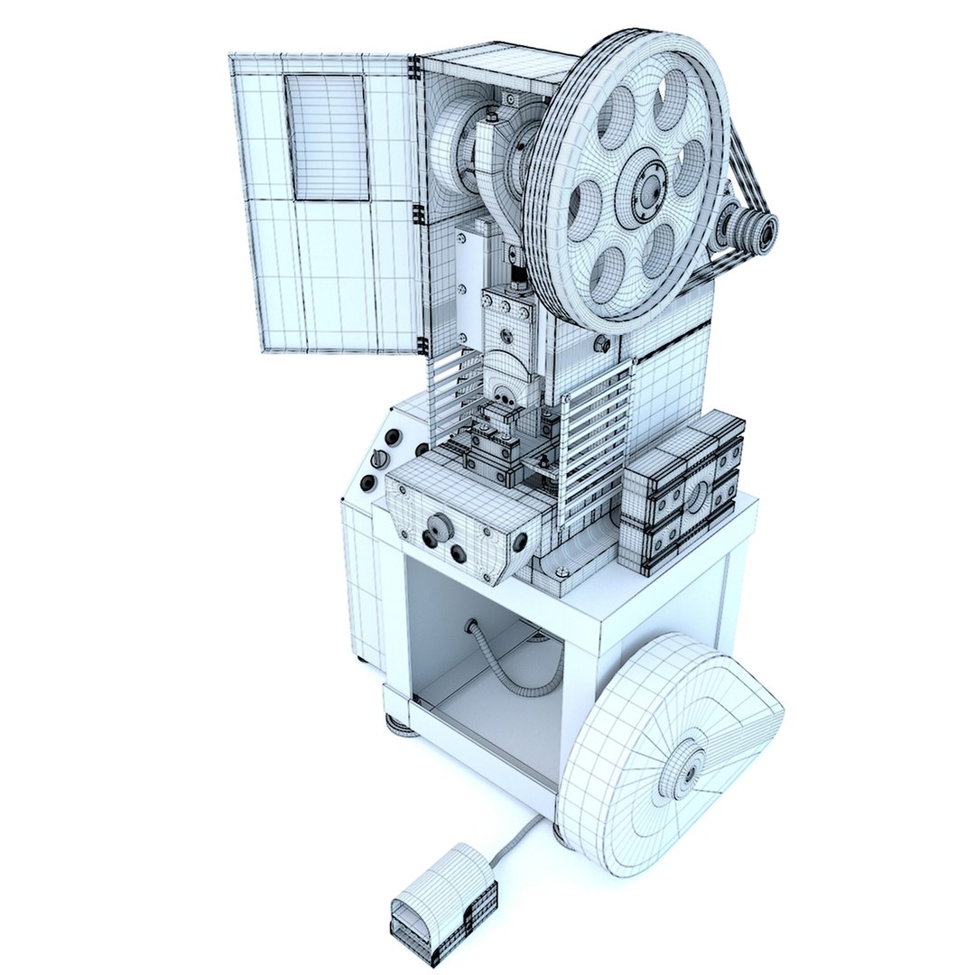 K2116B Mechanical press - Industrial machine tool 3D model - TurboSquid ...