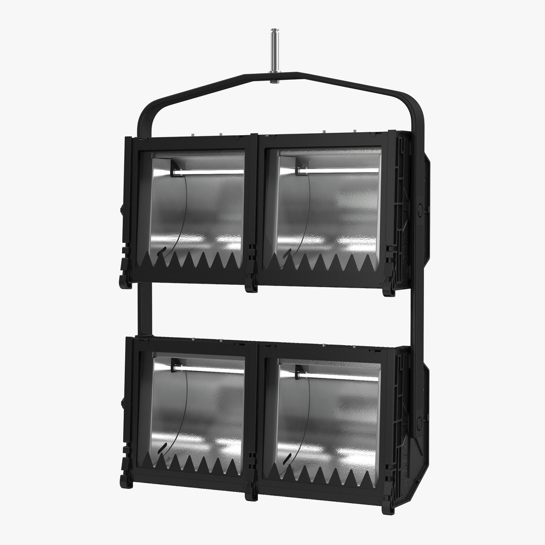Cyc Flood Light 4 Cube Setup 3D Model 3D model preview