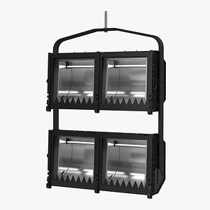 Cyc Flood Light 4 Cube Setup 3D Model