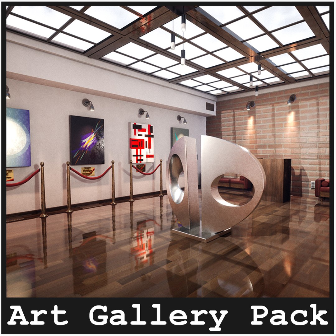 3D Art Gallery Furniture Package 80 Variations Model TurboSquid 1984612