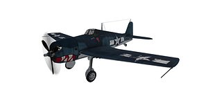 world war fighter f6f 3D