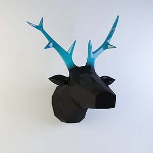 Wall statuette Deer head