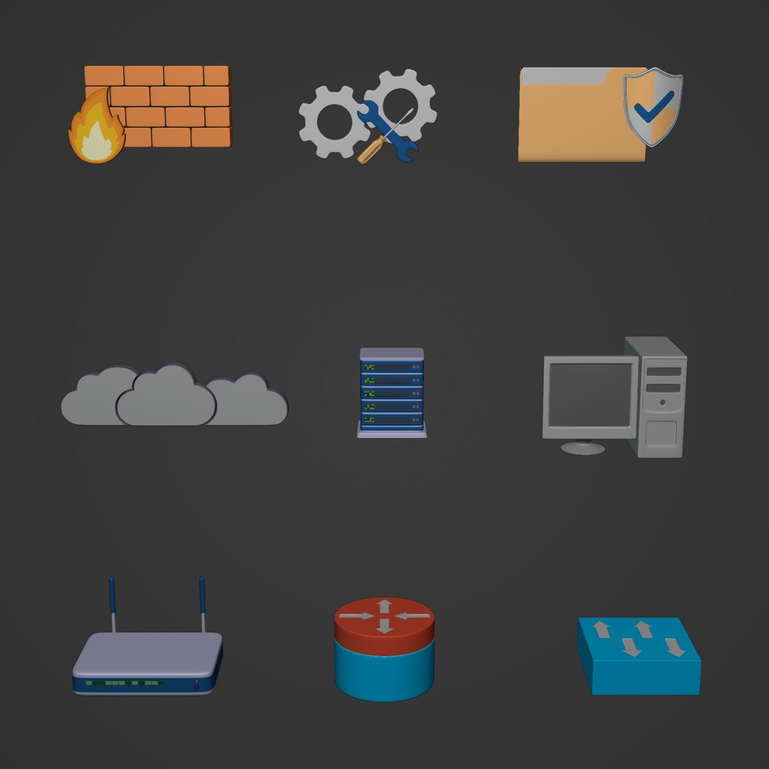 Computer Icons Pack Model - TurboSquid 1854637