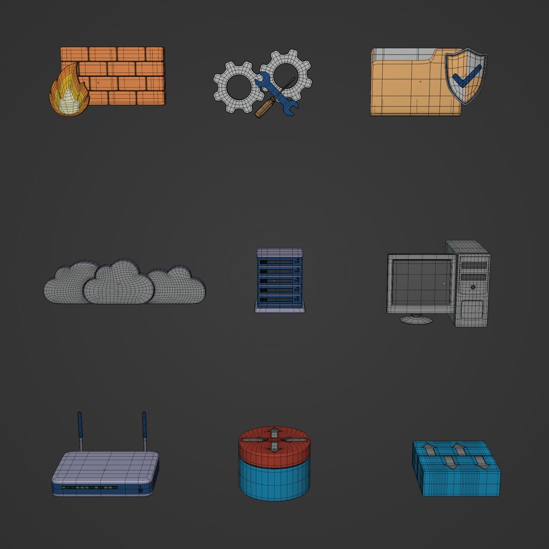 Computer Icons Pack Model - TurboSquid 1854637
