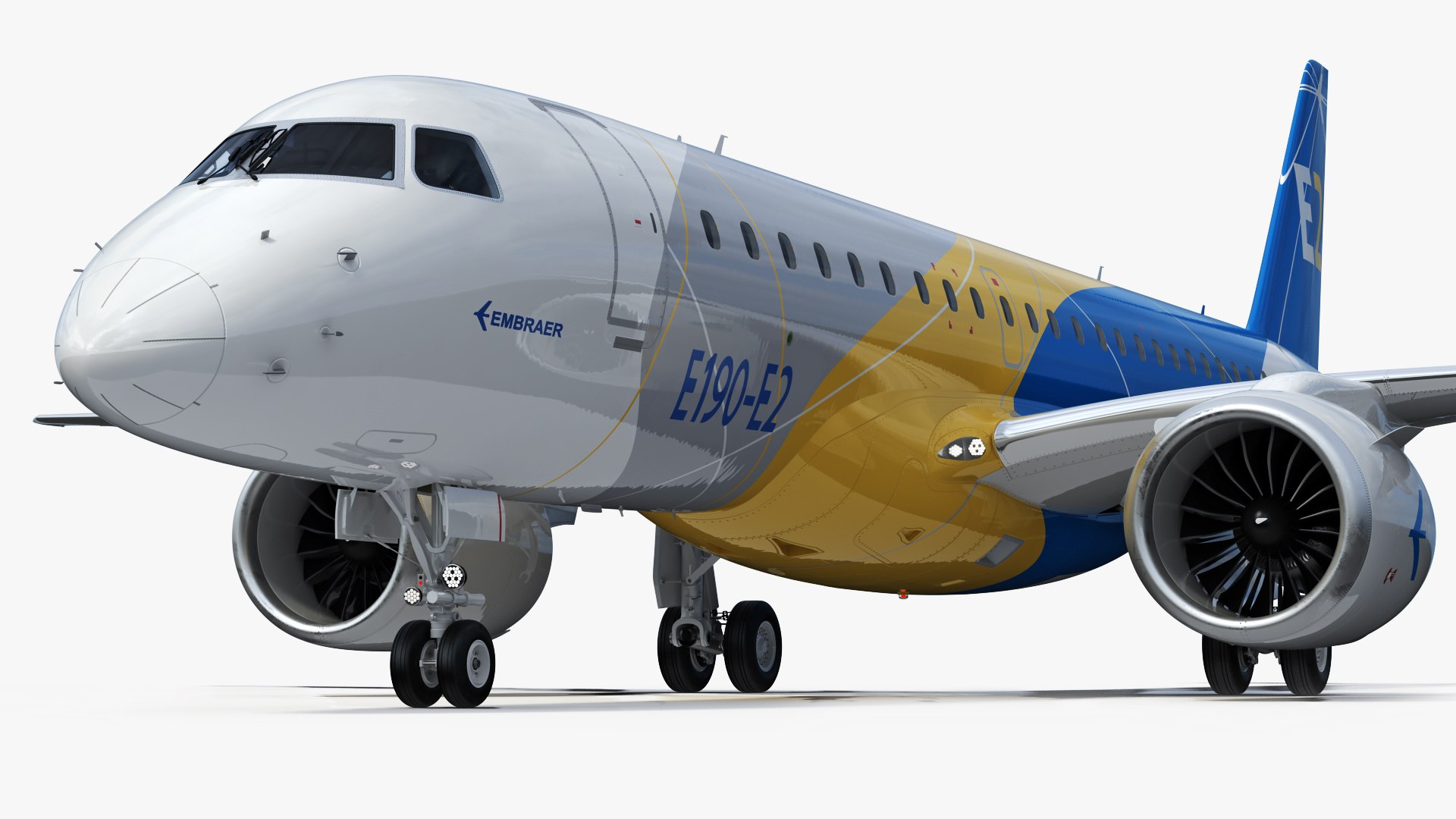 3D model Embraer E190-E2 Regional Jet https://p.turbosquid.com/ts-thumb/QY/0rJxE8/Vr/embraer_e190e2_12/jpg/1626800593/1920x1080/fit_q87/a40b4e5fd43b296dce91d697438ae2d9b0bc861b/embraer_e190e2_12.jpg