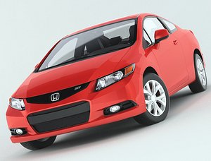 honda civic si coupe 3d model