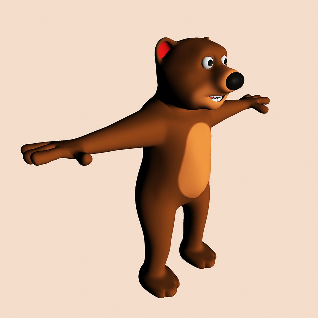 3D Bear from Masha and the Bear T-pose - TurboSquid 2132405