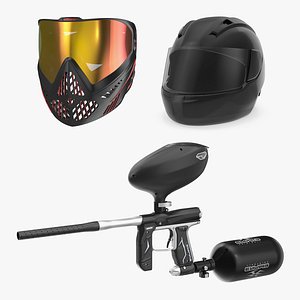 Paintball Equipment Collection 3D