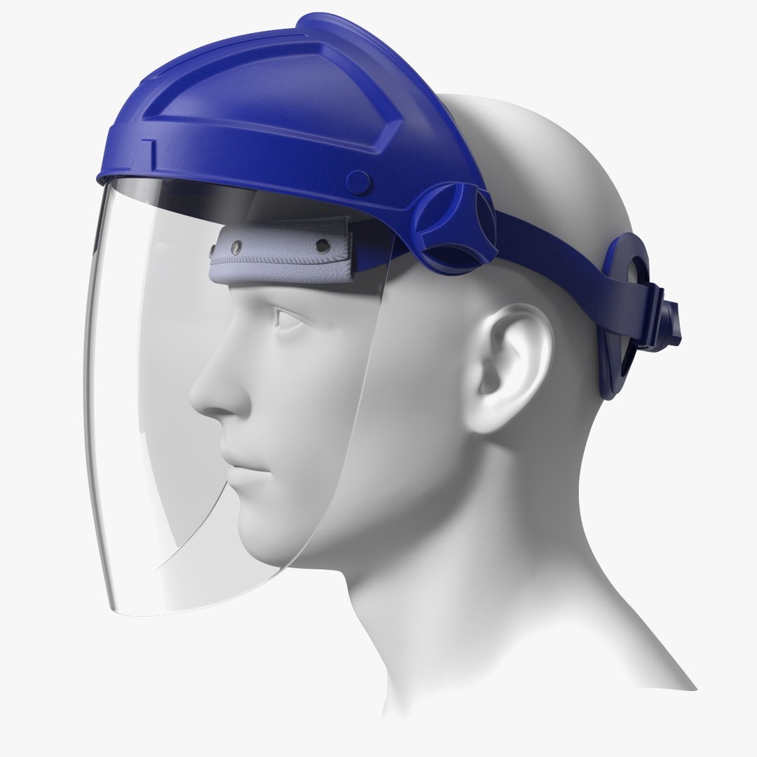 Transparent Visor Face Shield 3D model preview