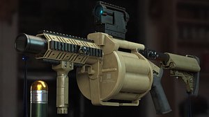 Milkor MGL-140low poly 3D model