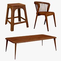 Stool Dining Chair With Coffee Table