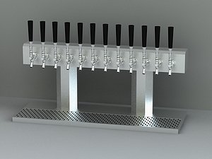 draft beer towers 3d model