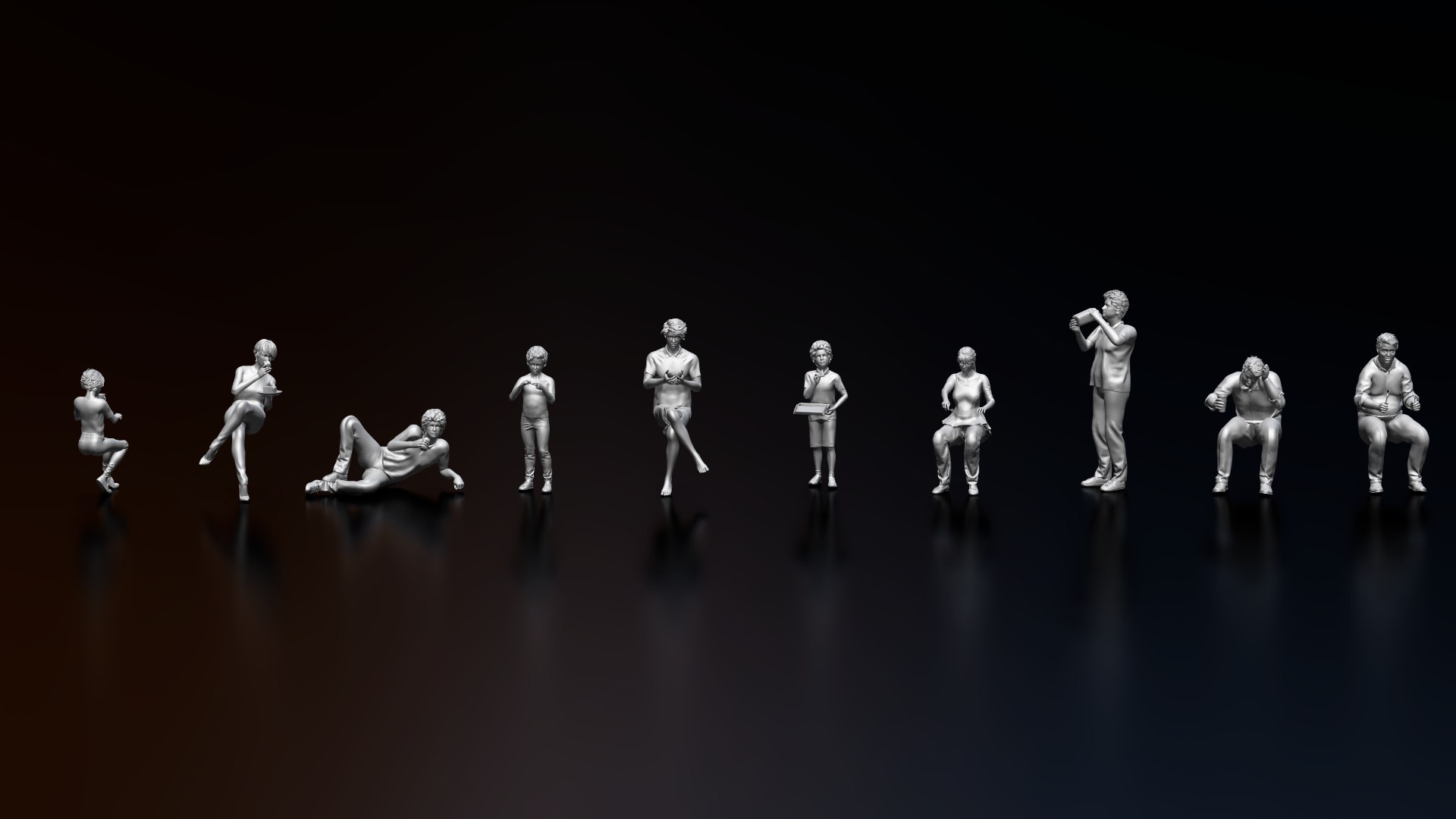 3D Model HD People 39 Eating - TurboSquid 2388859