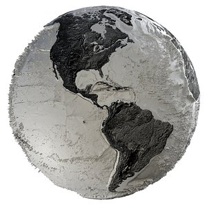 3D model Earth Hill Shade Map 3D Globe
