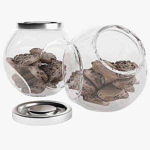 Chocolate Chip Cookies in a Glass Jar 14 model
