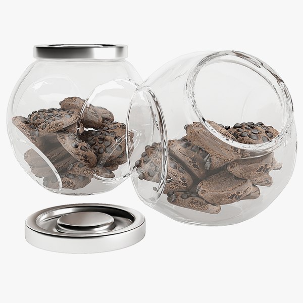 Glass jar Cookie model - TurboSquid 1942696