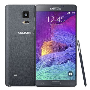 3d model of samsung note 4 charcoal